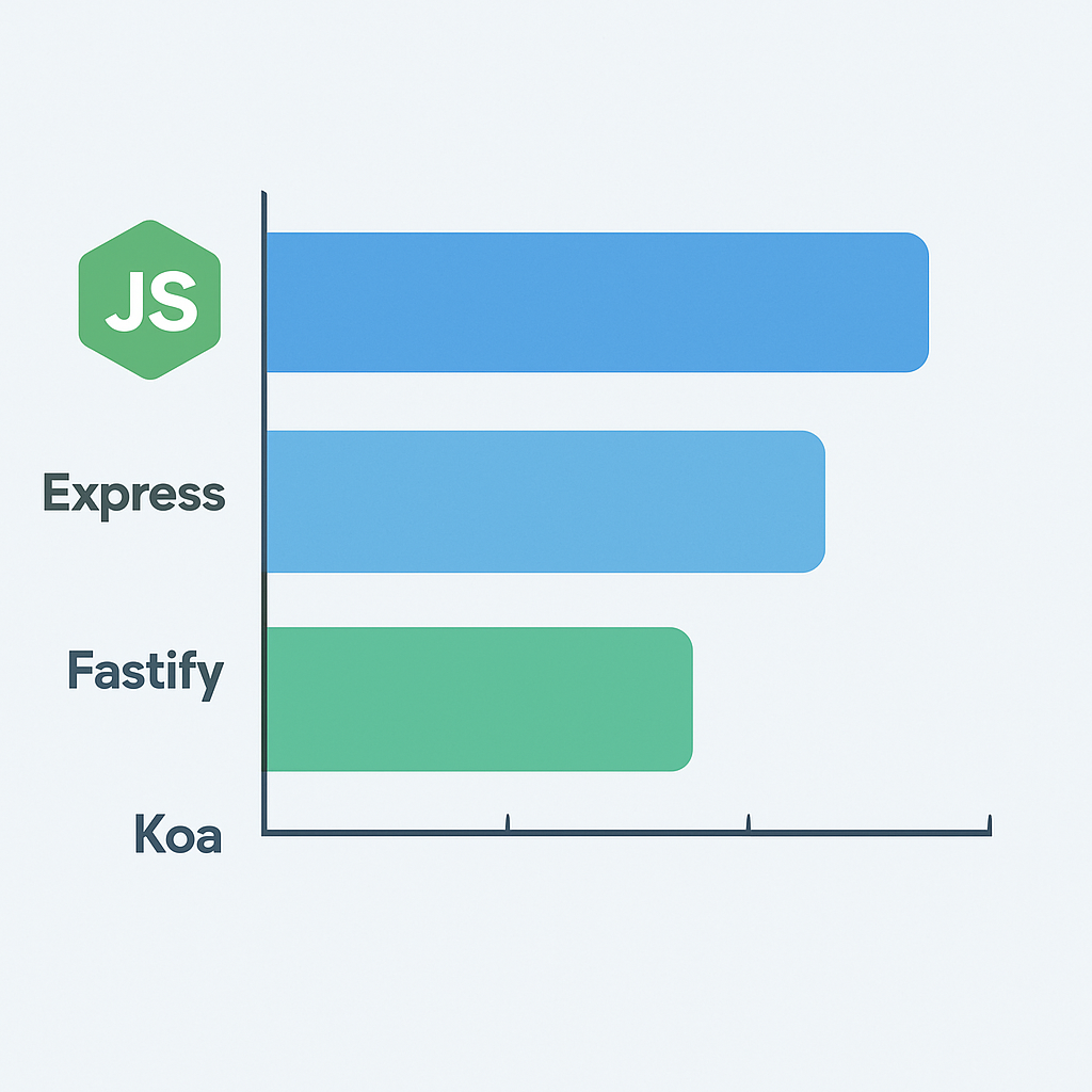 Node.js API framework performance comparison chart