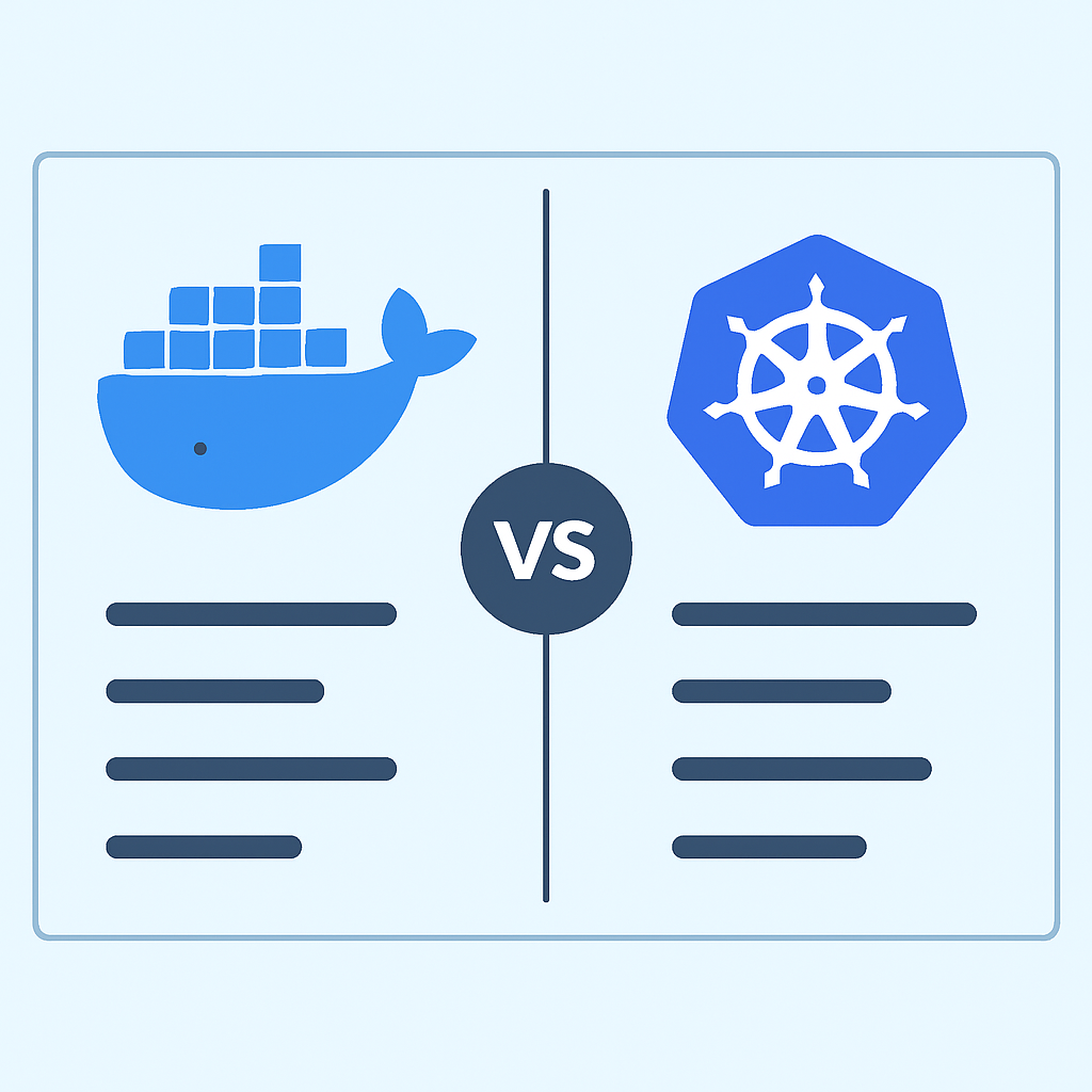 Docker vs Kubernetes comparison chart