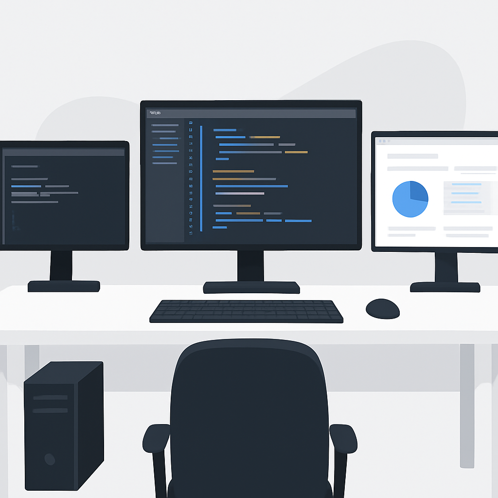 Developer workstation setup with multiple coding environments