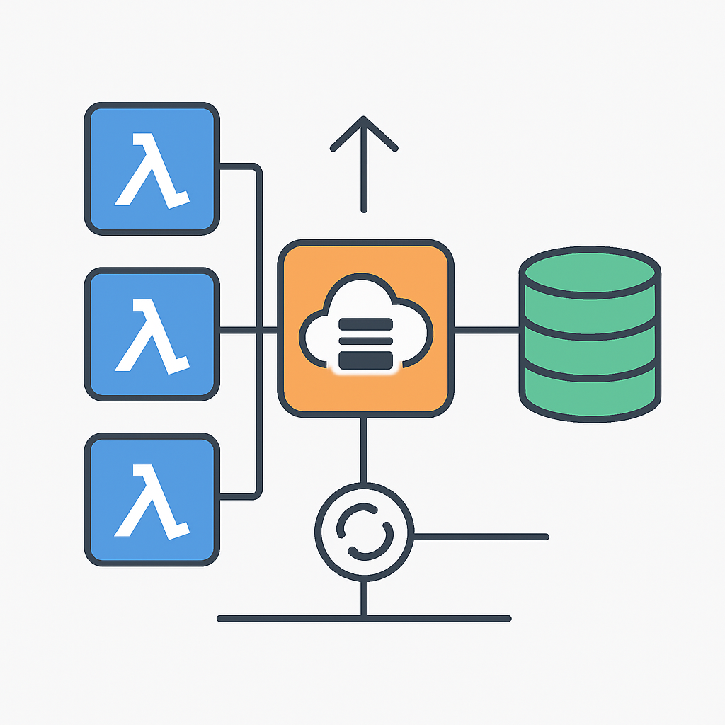 ServerlessFirst framework architecture with auto-scaling components