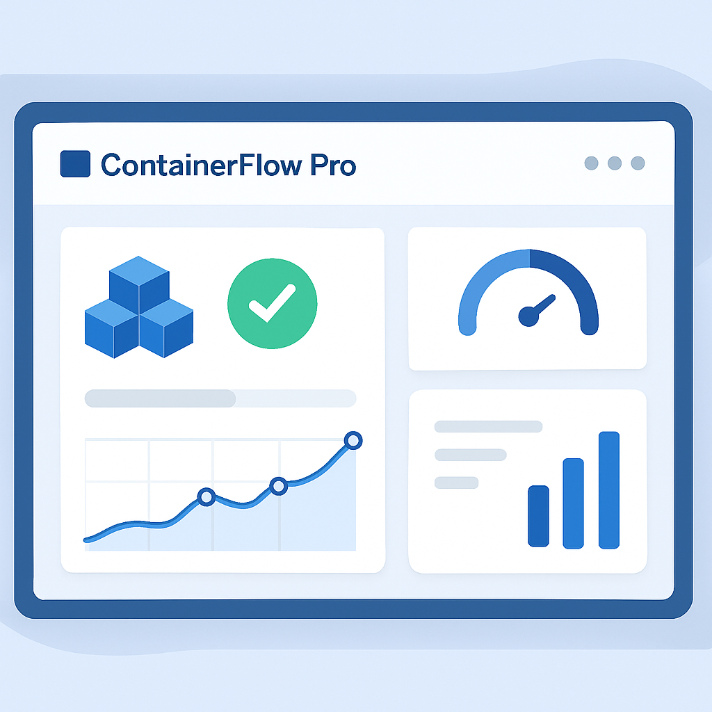 ContainerFlow Pro dashboard displaying cluster health metrics and auto-healing status