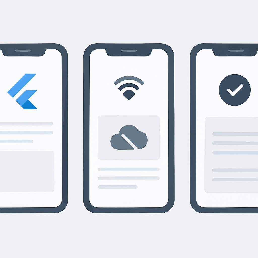 Three Flutter apps demonstrating offline-first patterns