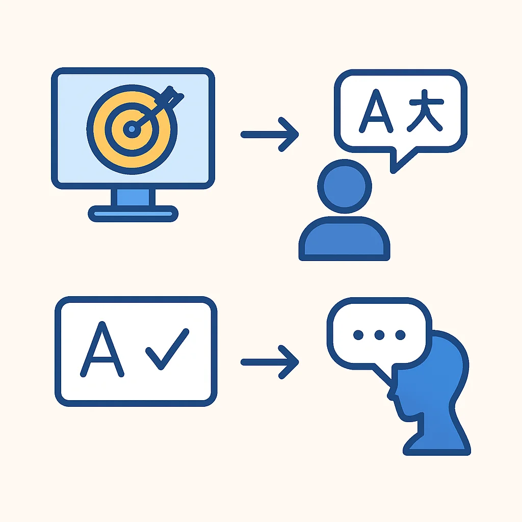 Language learning methodology flowchart