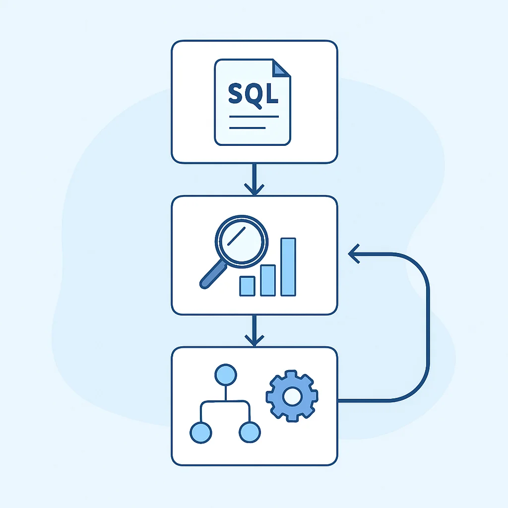 SQL query optimization flowchart with EXPLAIN ANALYZE