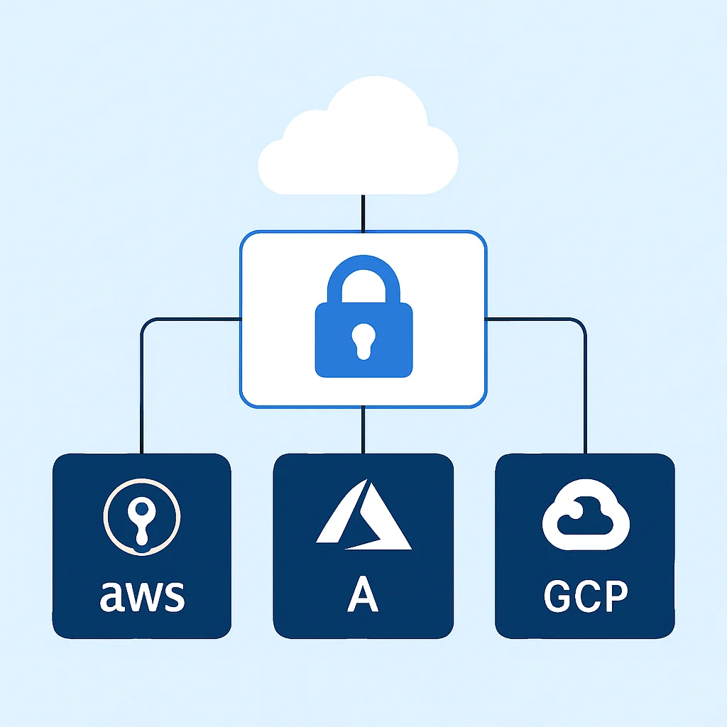 Multi-cloud secrets management diagram