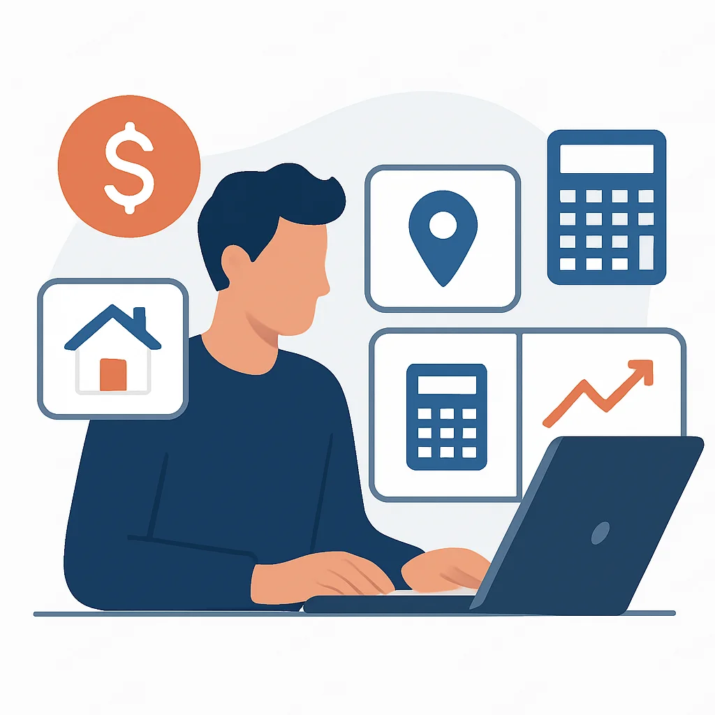 Developer using tech tools for home buying research