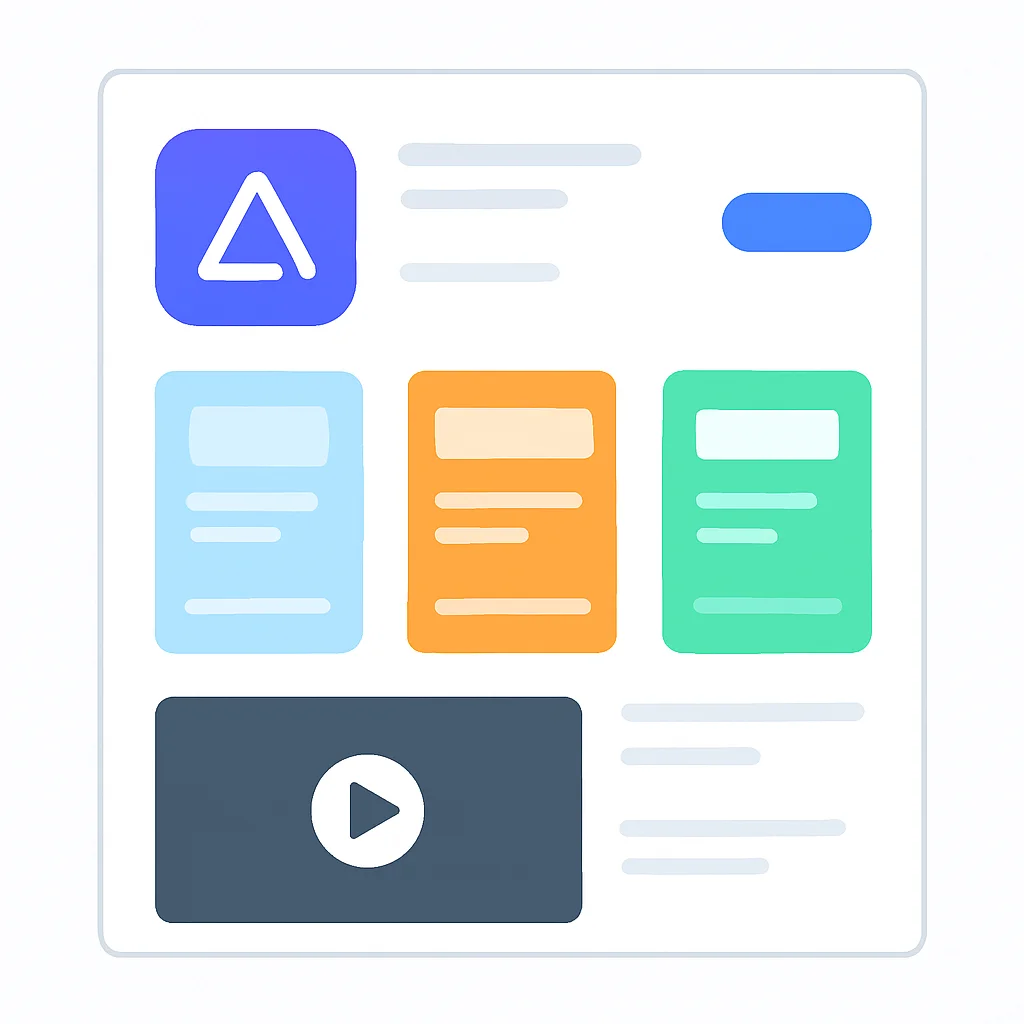 Optimized app store listing visual example