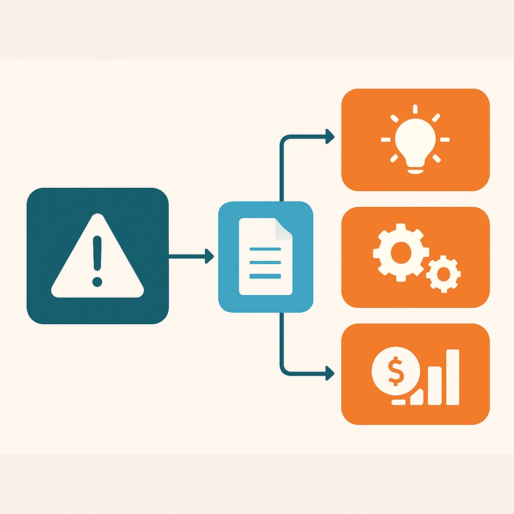 ASO problem-solution flowchart for indie developers
