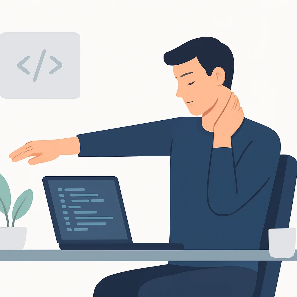 Desk stretching routine for developers