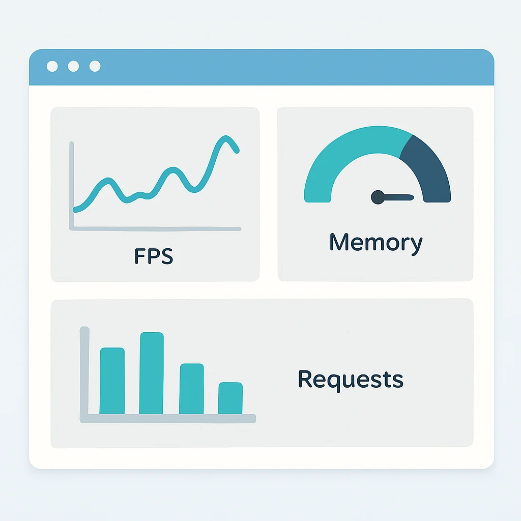 Mobile app performance monitoring dashboard
