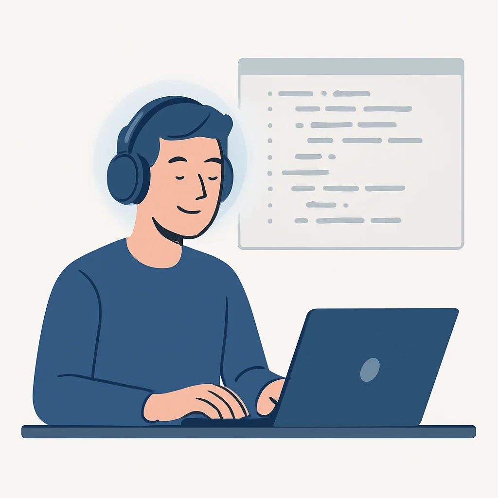Developer achieves deep focus with noise-cancelling headphones