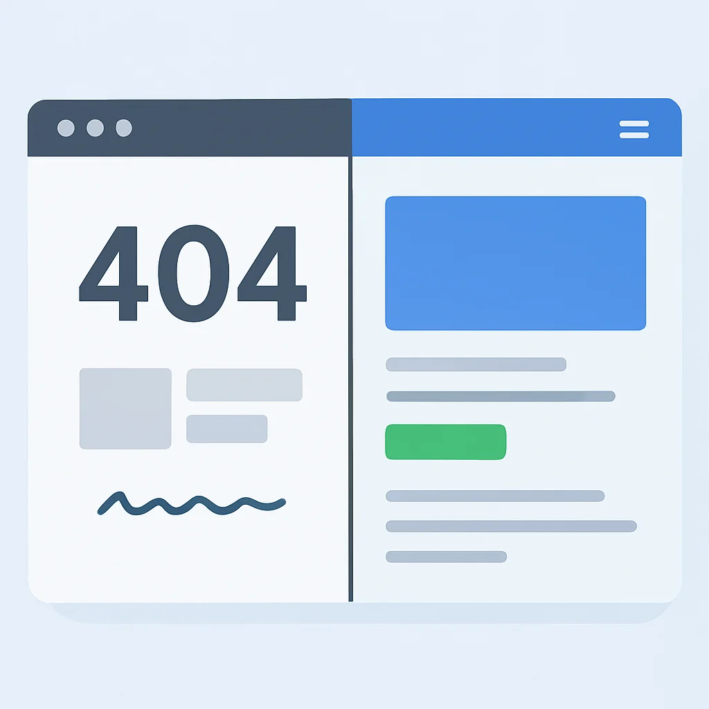 Example of a poorly designed vs. well-designed portfolio website