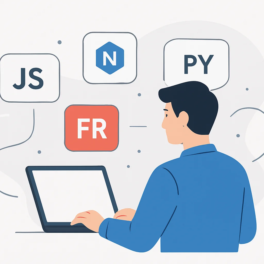 Developer navigating evolving tech landscape