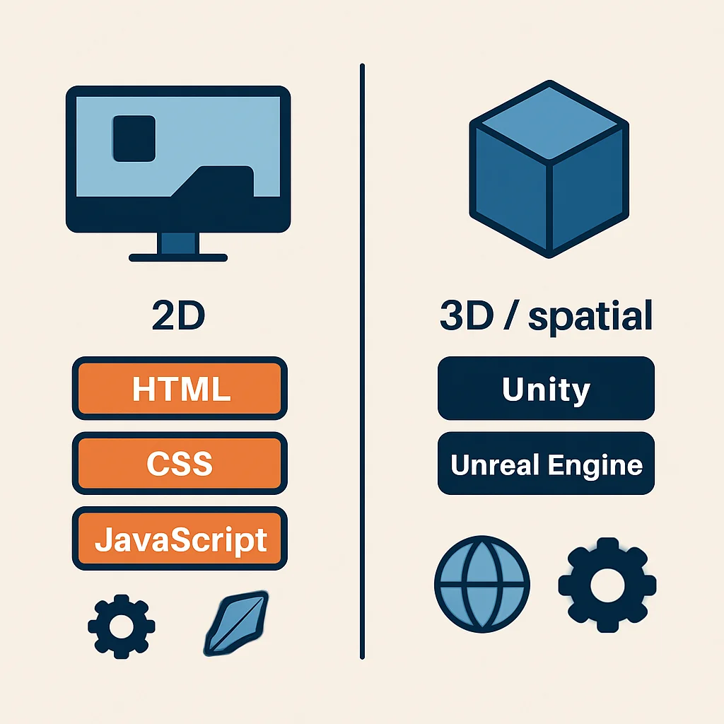 Skill comparison for 2D vs spatial developers