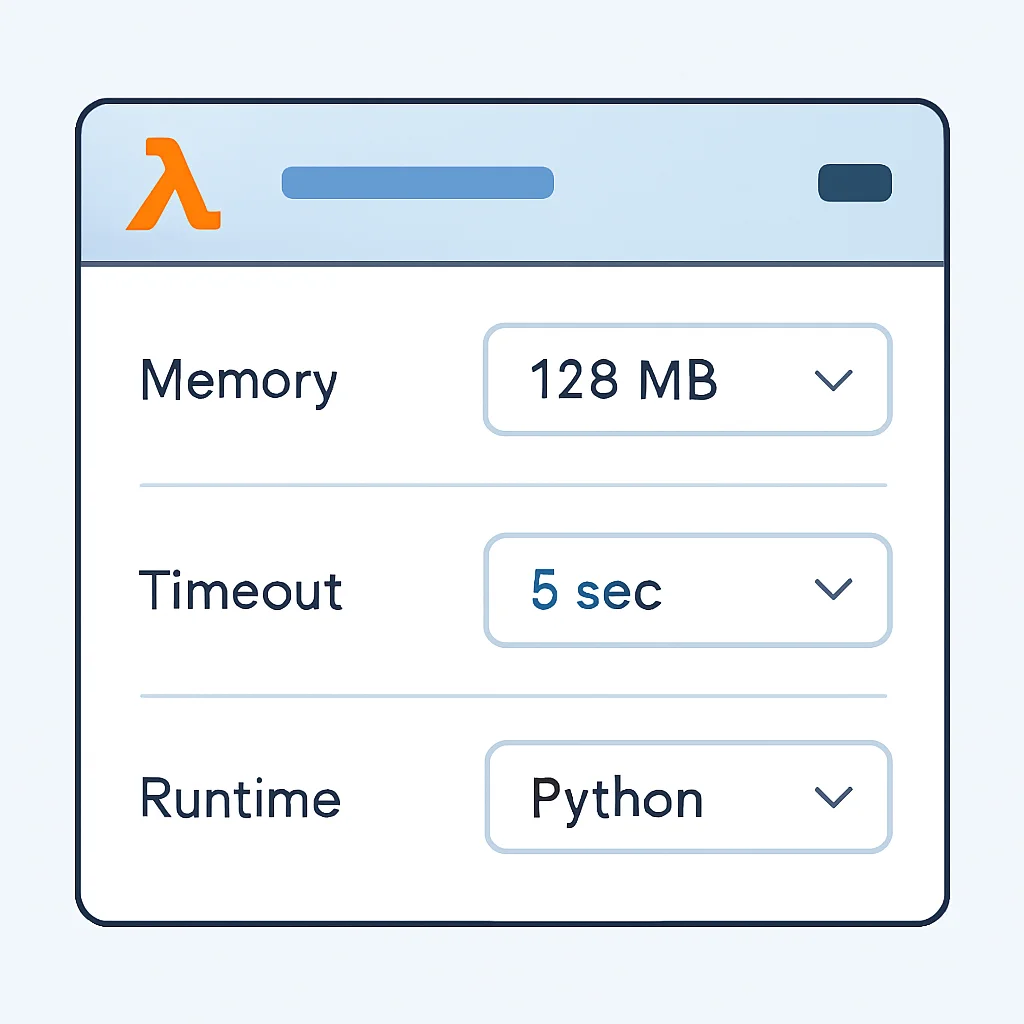 AWS Lambda console configuration screenshot