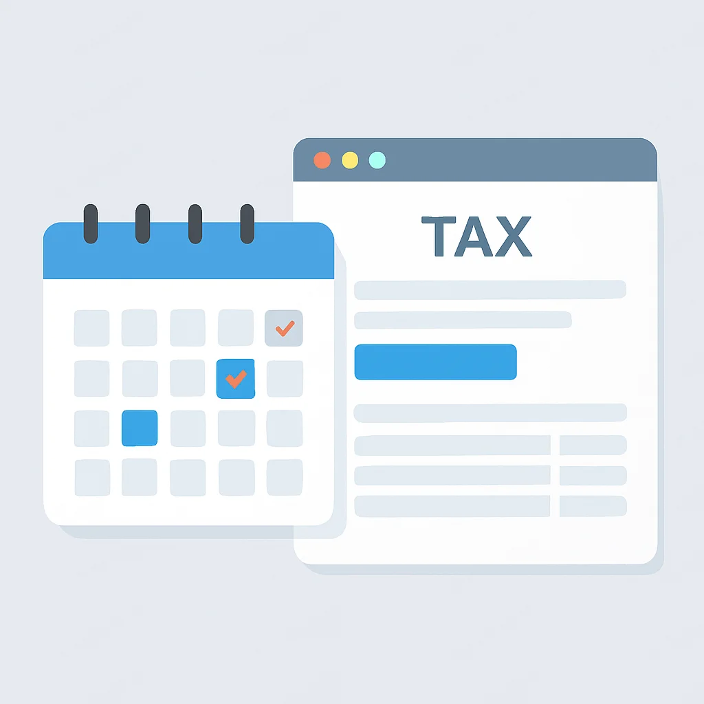 Tax planning calendar with deadlines and software