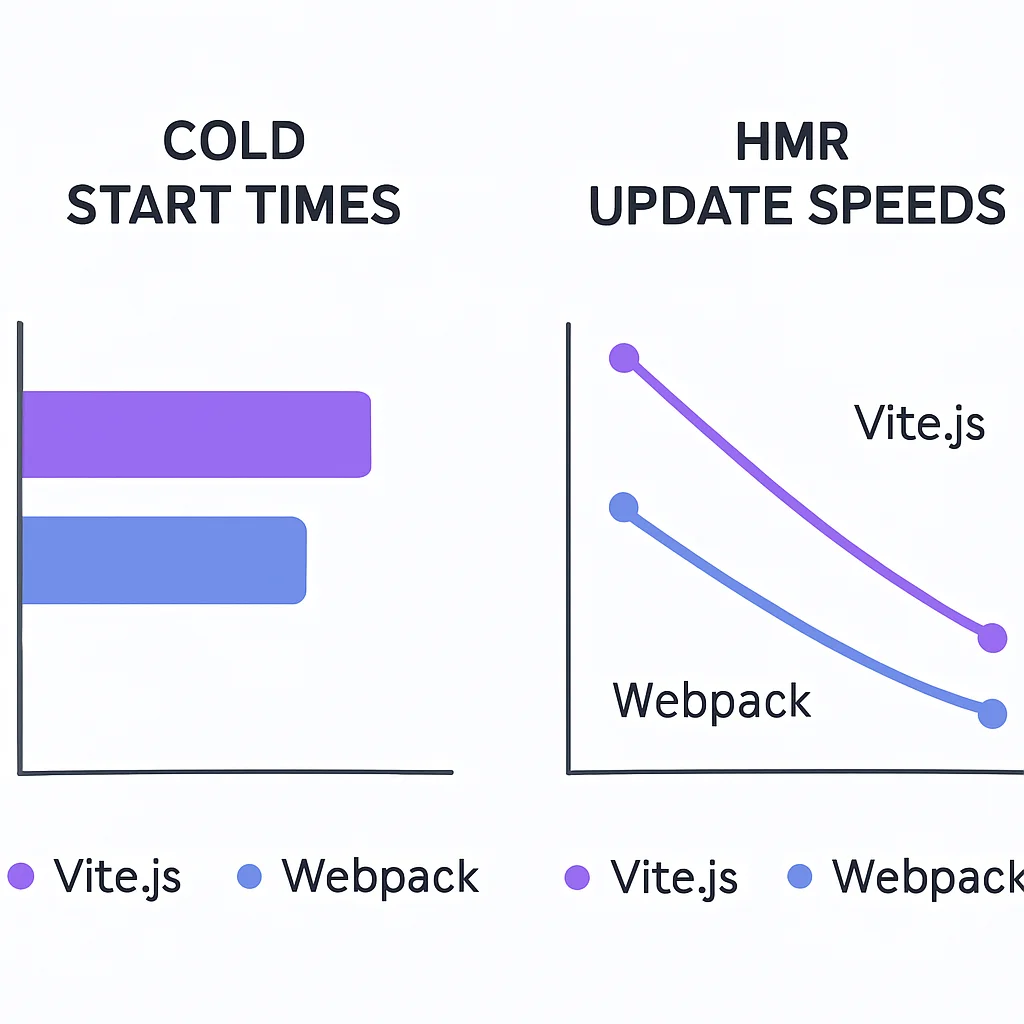 Vite.js vs. Webpack performance comparison chart