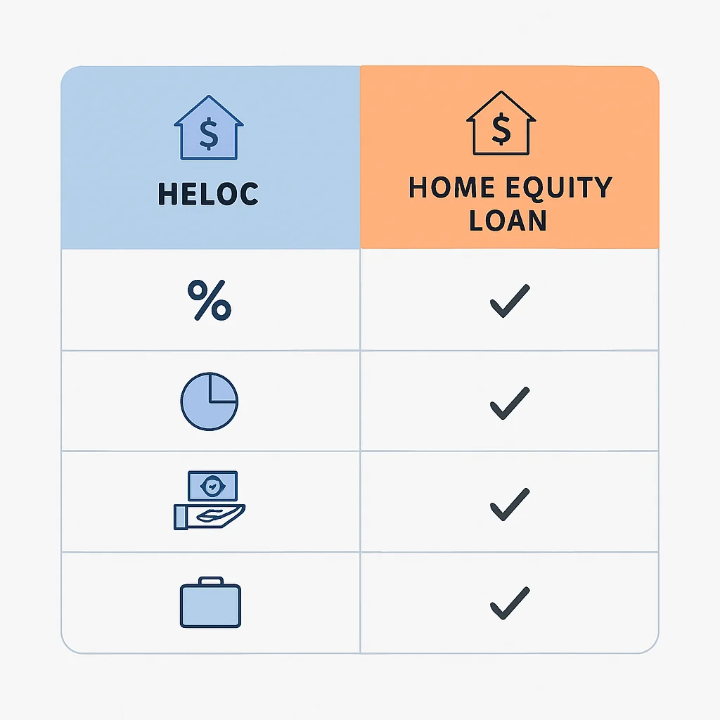 HELOC vs Home Equity Loan Comparison Chart