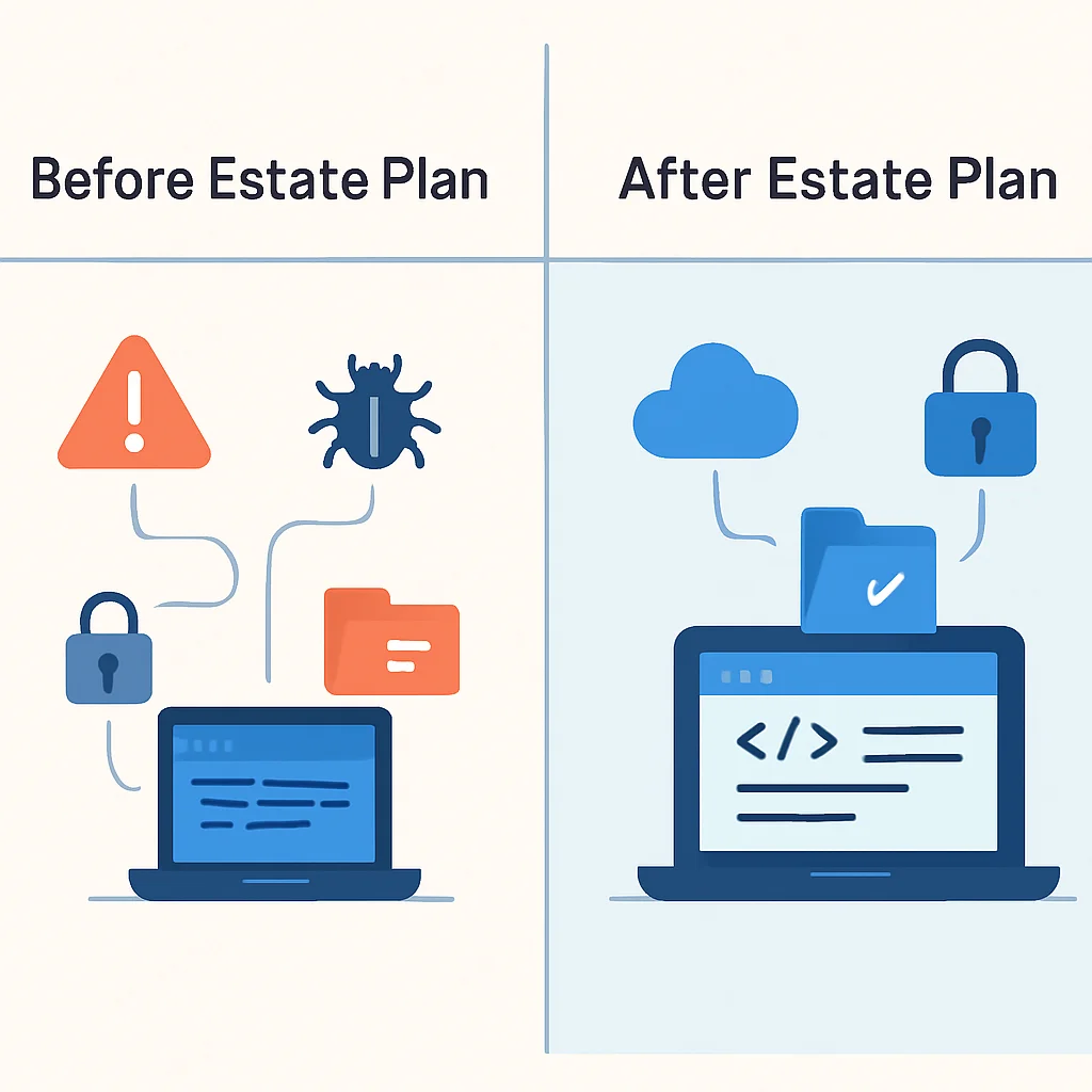 Estate planning impact on digital assets comparison