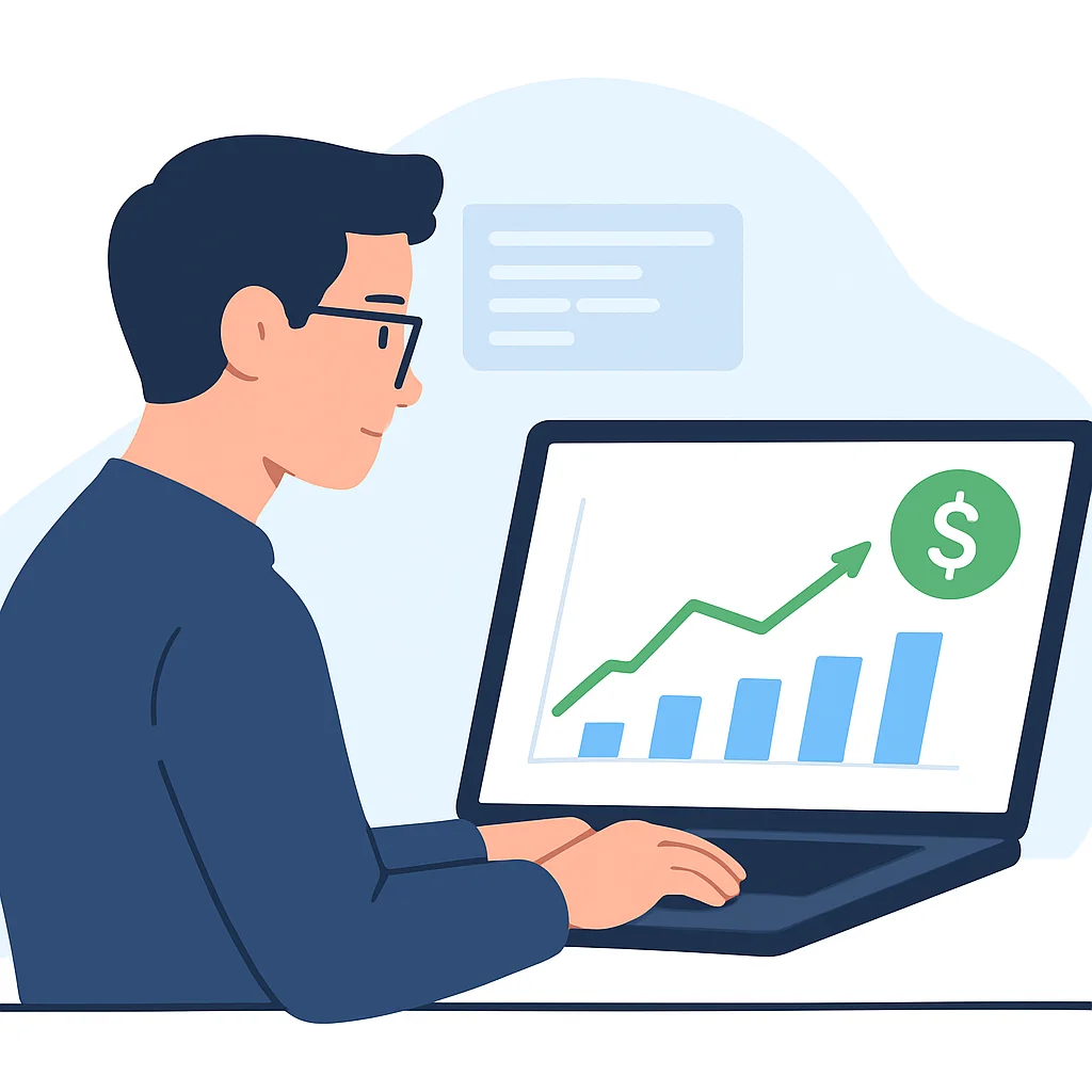 Developer tracking investment growth and net worth