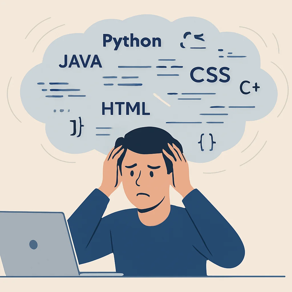 Developer struggling with information overload in programming
