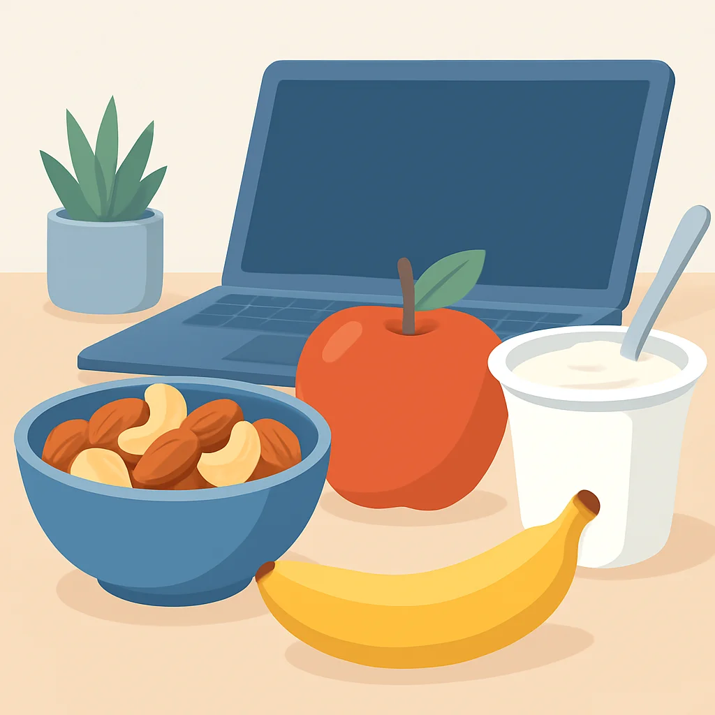 Healthy snacks for programmers at their desk