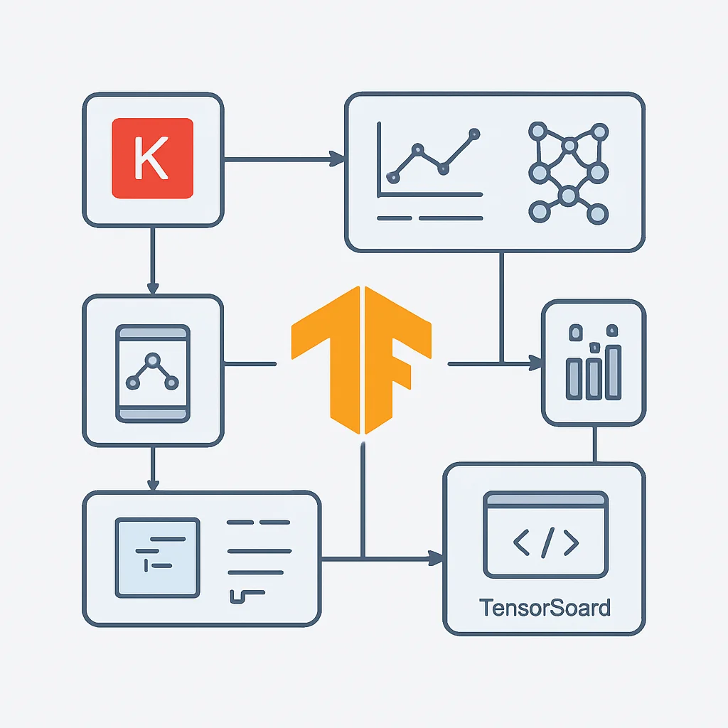 TensorFlow ecosystem architecture diagram with TFX and deployment options