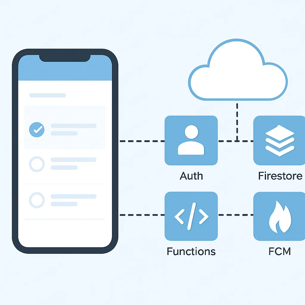 Firebase-powered task manager app architecture
