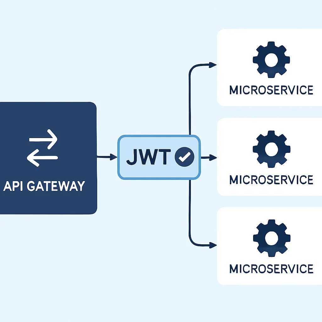 Microservices architecture with JWT authentication via API Gateway