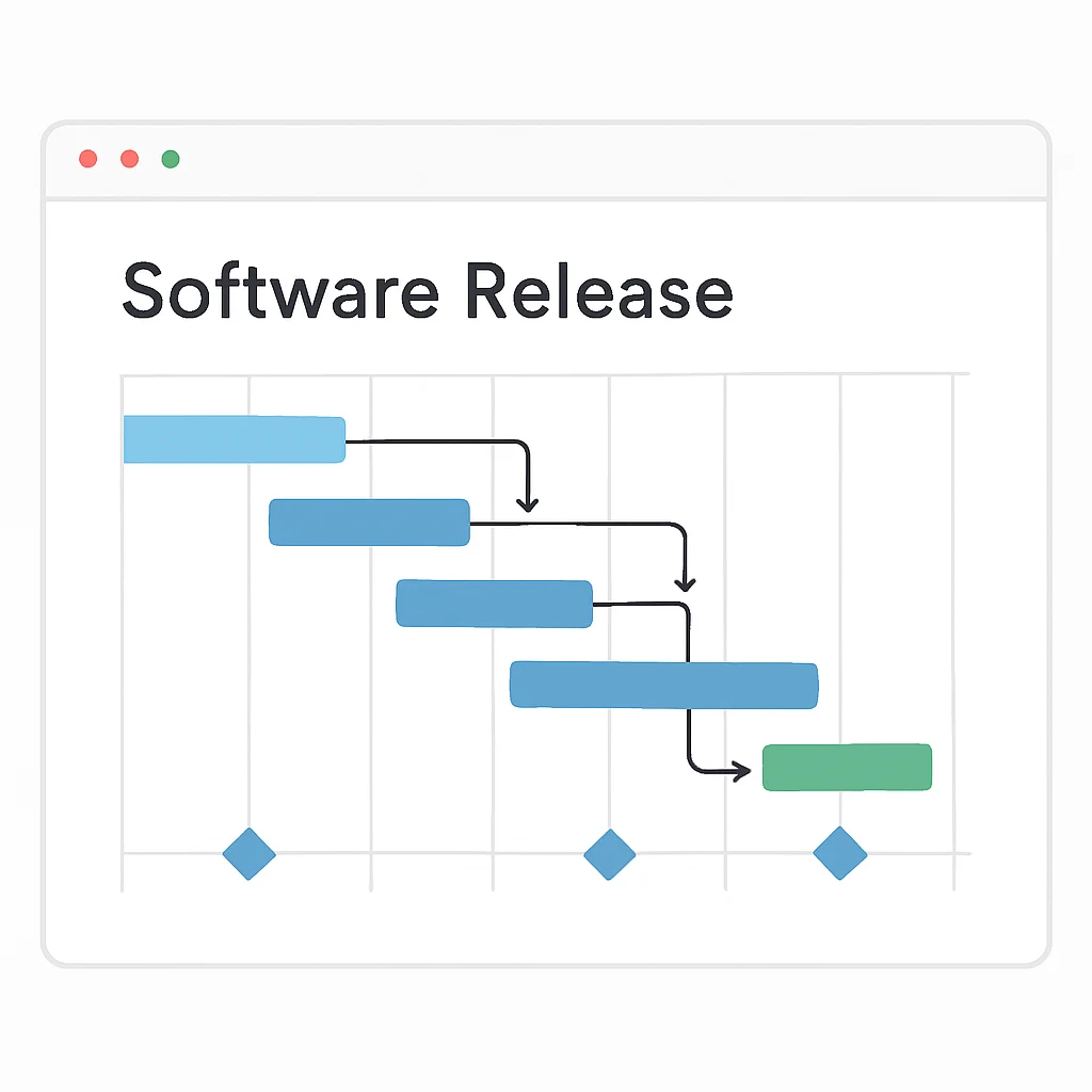 Asana project timeline for software development