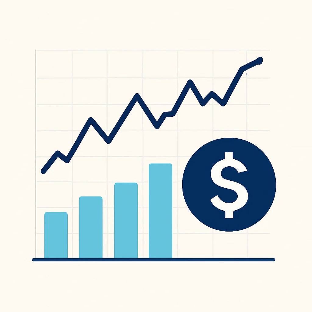 Dollar-Cost Averaging chart with fluctuating prices