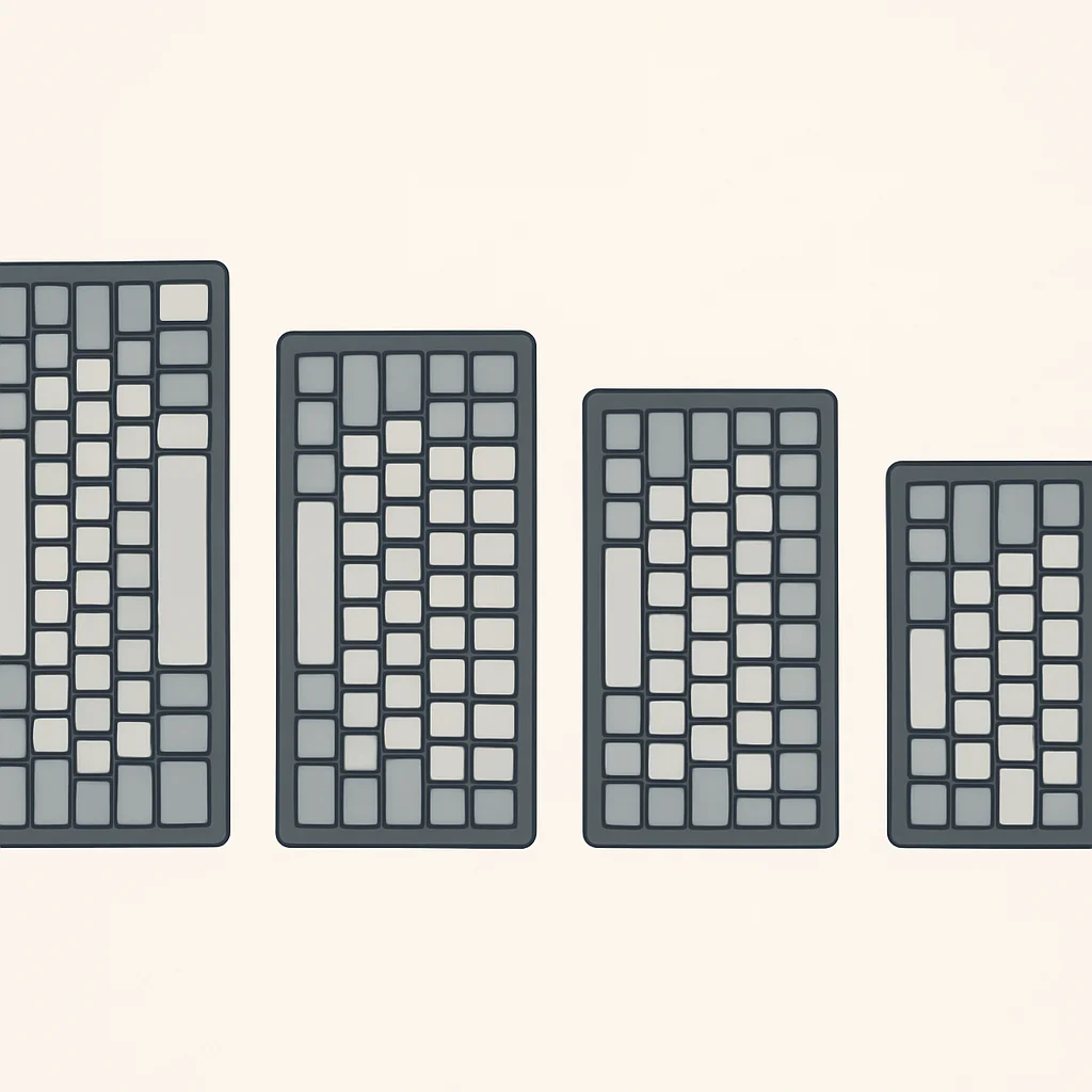 Mechanical keyboard form factors comparison