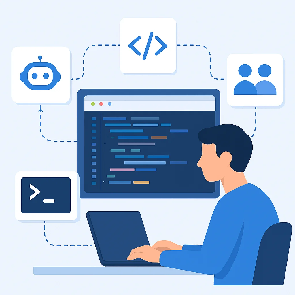 Developer workflow with VS Code diagram
