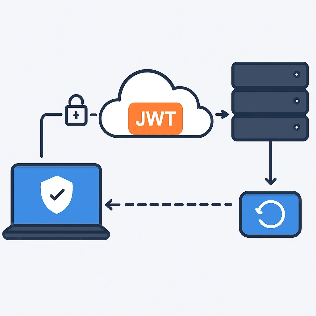 Secure JWT authentication flow diagram