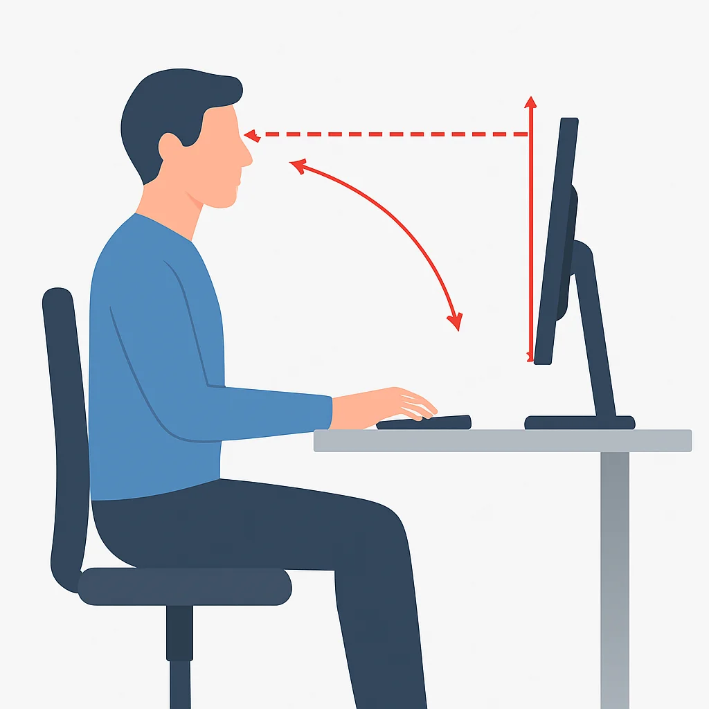 Ergonomic monitor placement guide