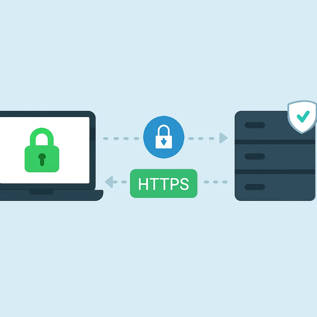 Secure mobile communication diagram with certificate pinning