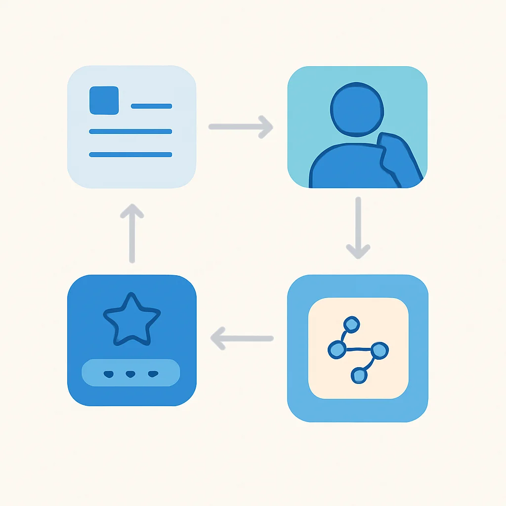Spaced Repetition System review cycle flowchart