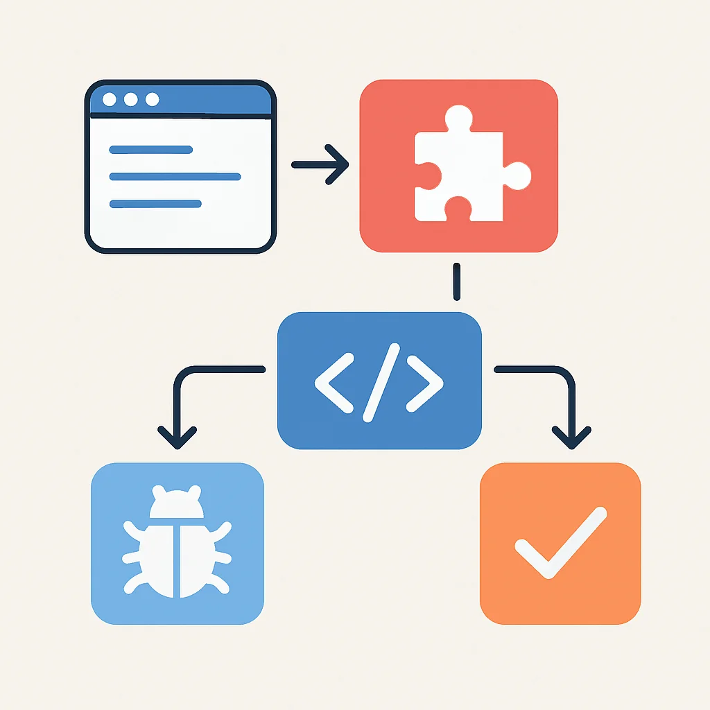 Debugging workflow optimization flowchart with extensions