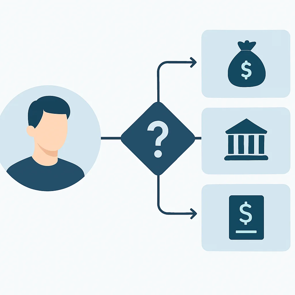 Self-employed retirement and business structure decision tree