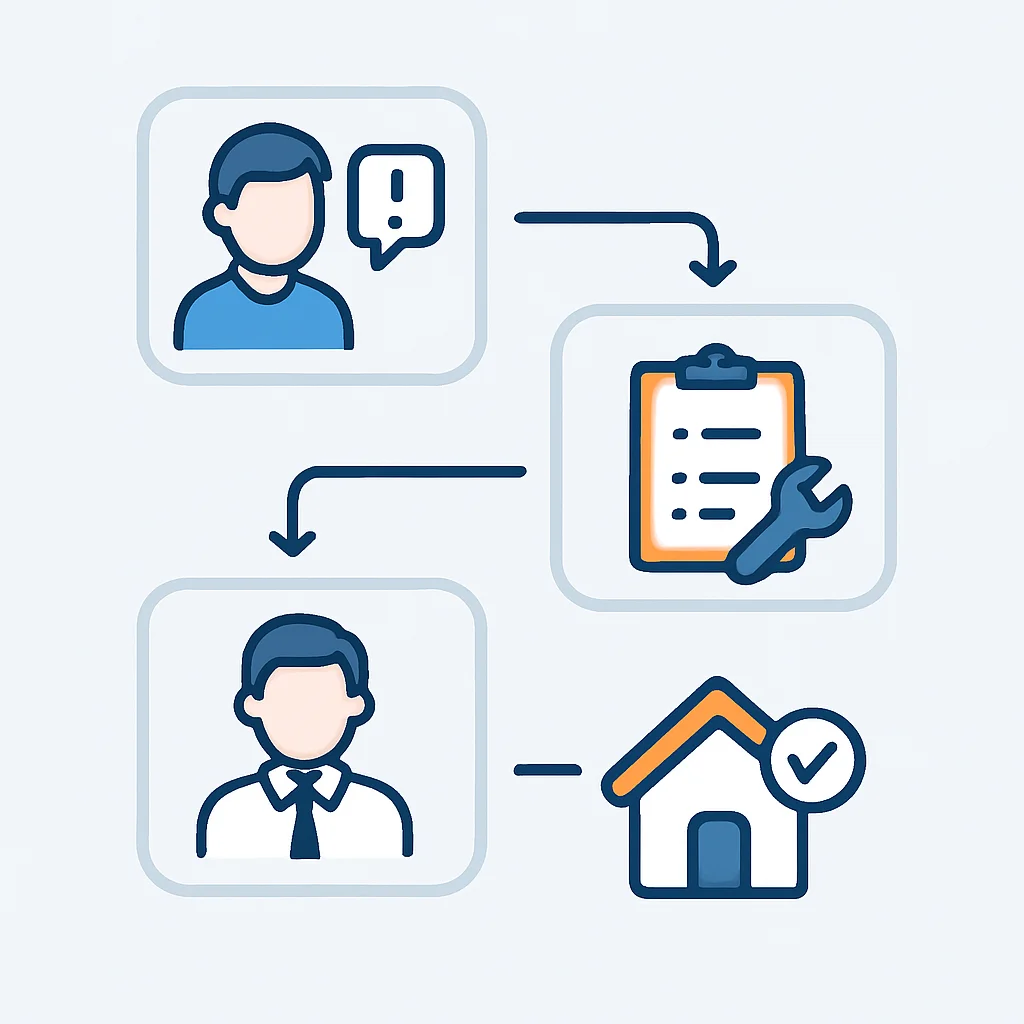 Tenant repair request process flowchart