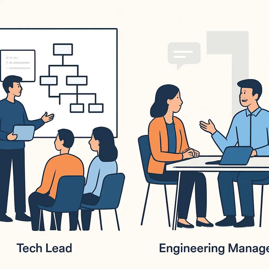 Tech Lead vs. Engineering Manager roles comparison
