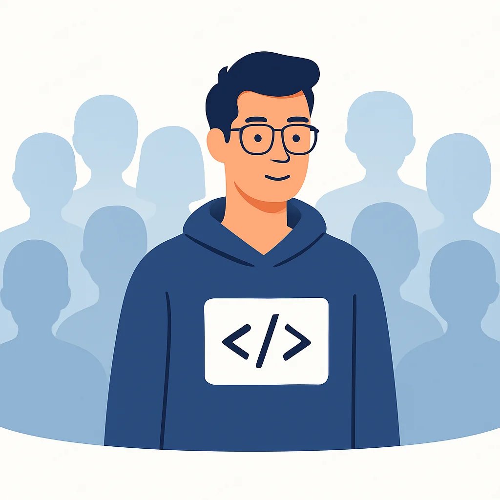 Developer standing out in a crowded tech industry with a strong personal brand