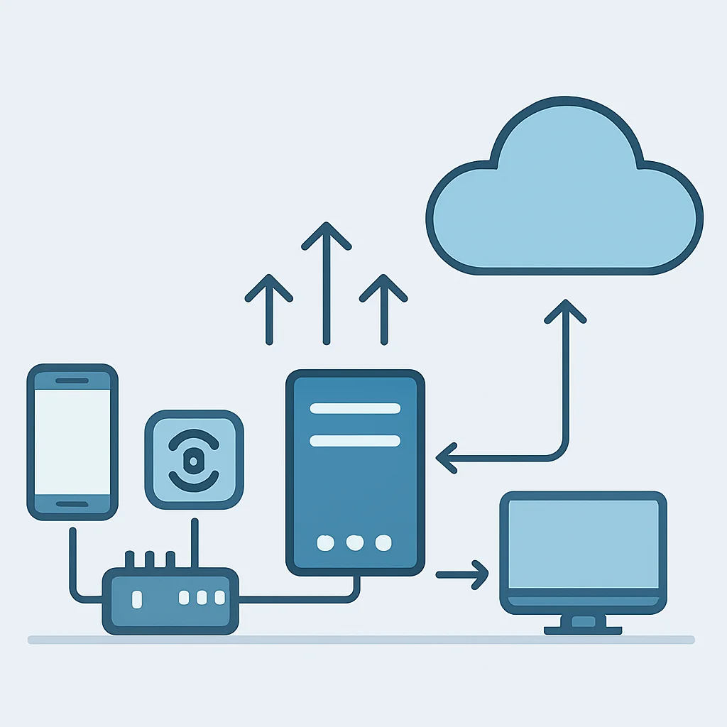 Edge computing ecosystem with diverse devices and local processing