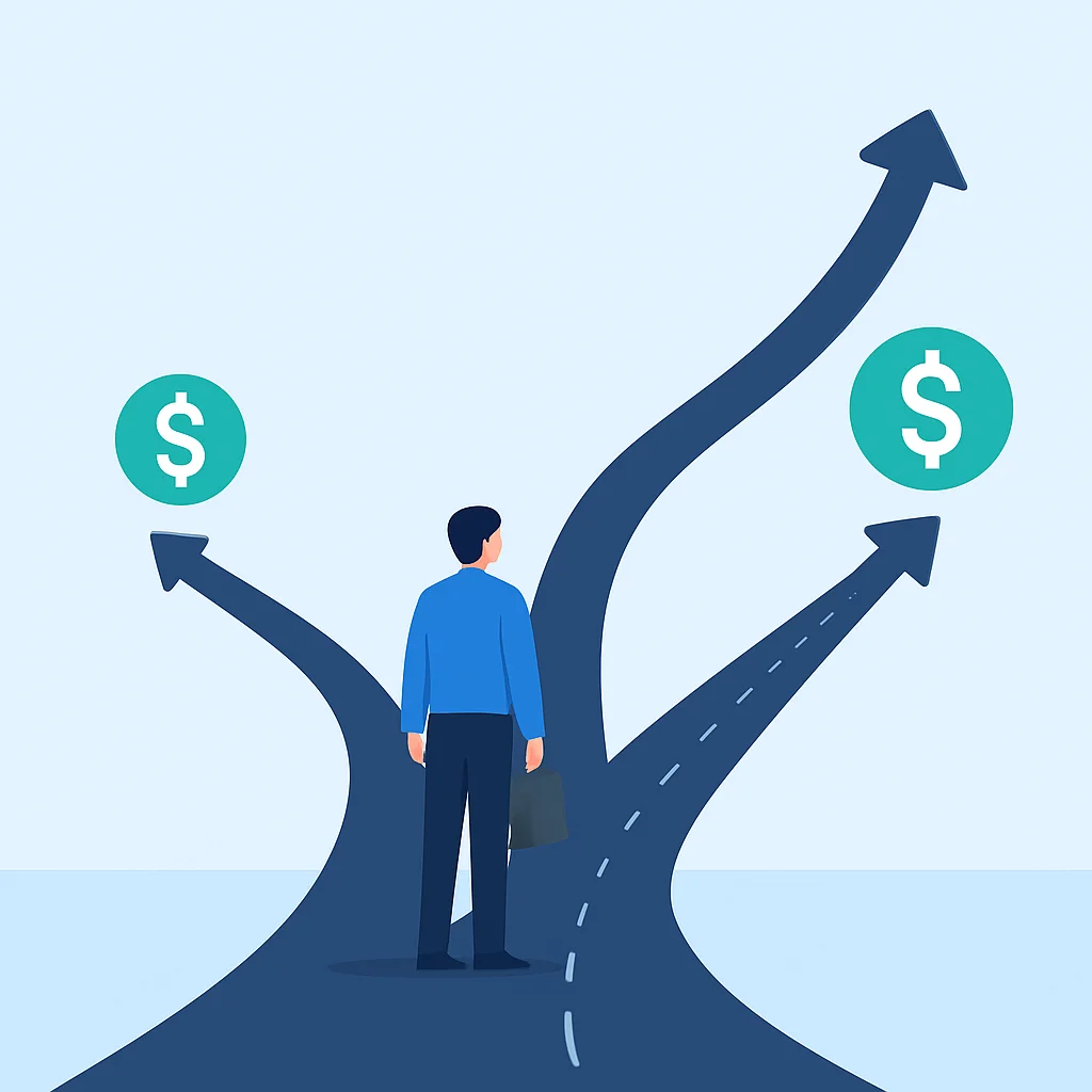 Compounding effect of salary negotiation over a career
