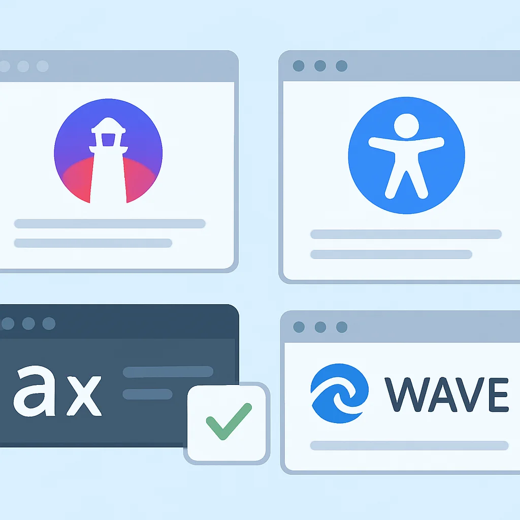 Web accessibility testing tools collage