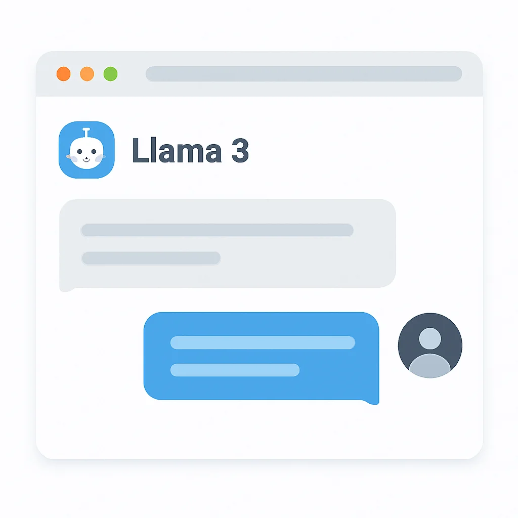 Local chatbot application screenshot