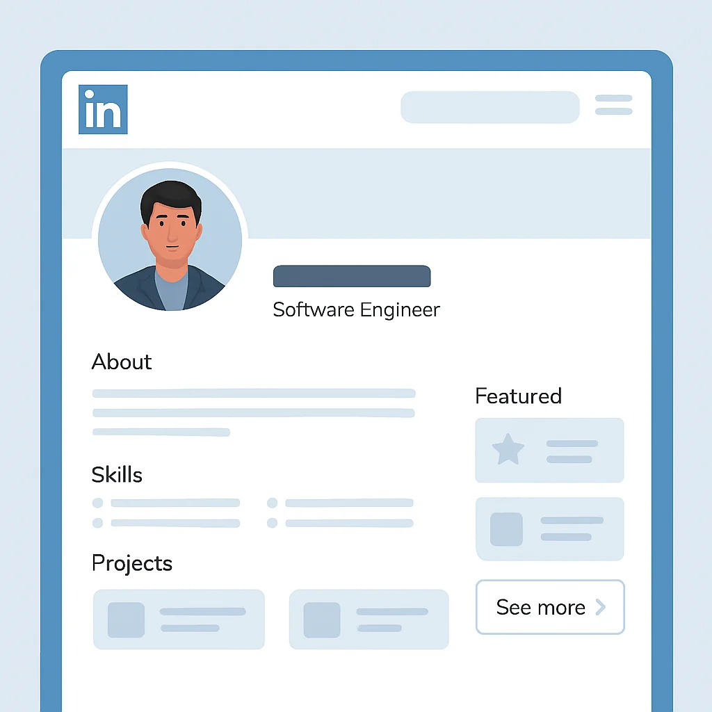 Optimized LinkedIn profile for a software engineer