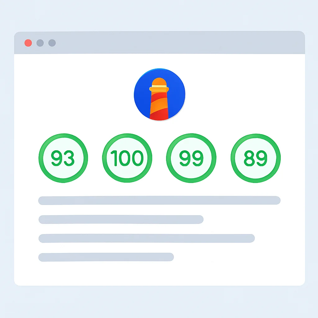 Google Lighthouse performance audit report