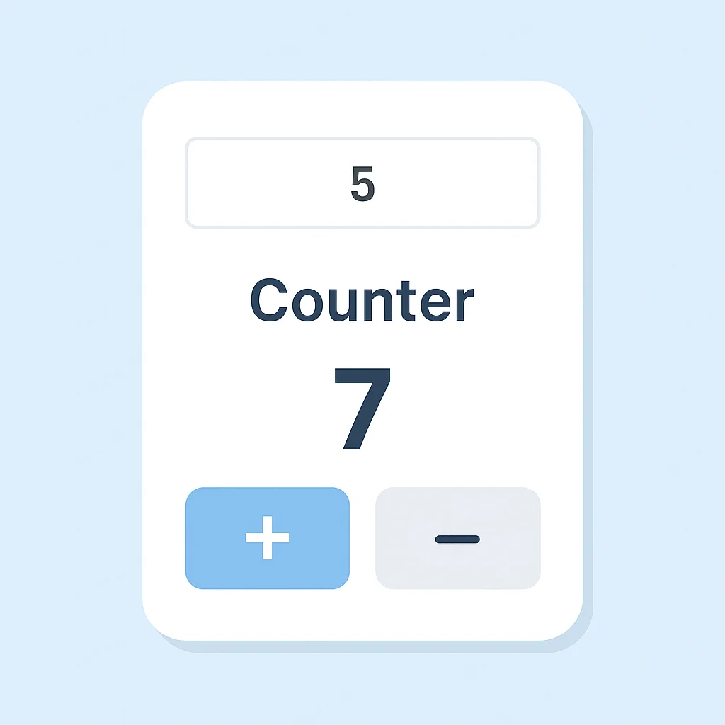 Jetpack Compose Interactive Counter App Mockup