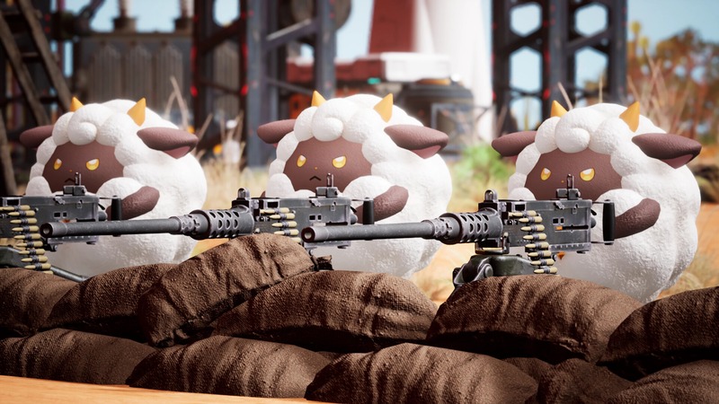 Player character with a powerful Pal companion in a lush environment
